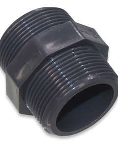 Hexagon nipple 1 1/2" PVC NP16